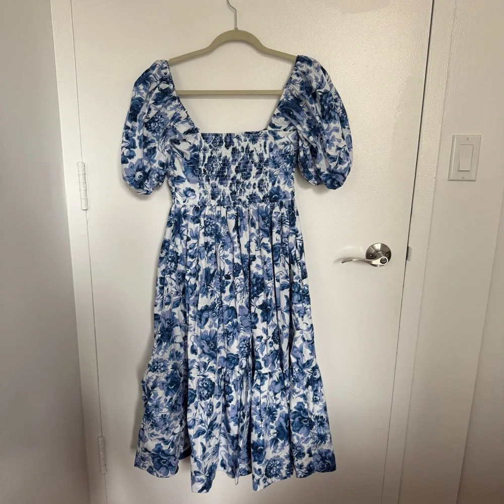 Abercrombie & Fitch Blue Floral Midi Dress - Picture 3 of 3